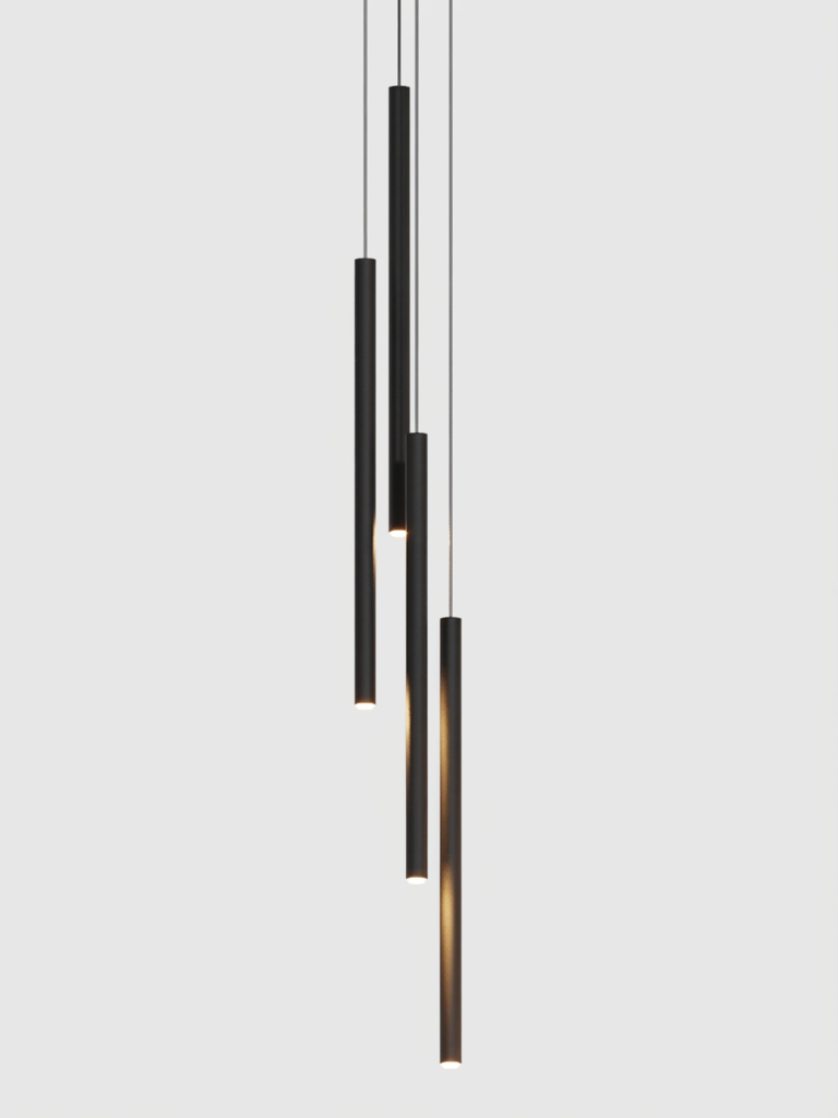 Lámpara colgante Orión 4L Negro